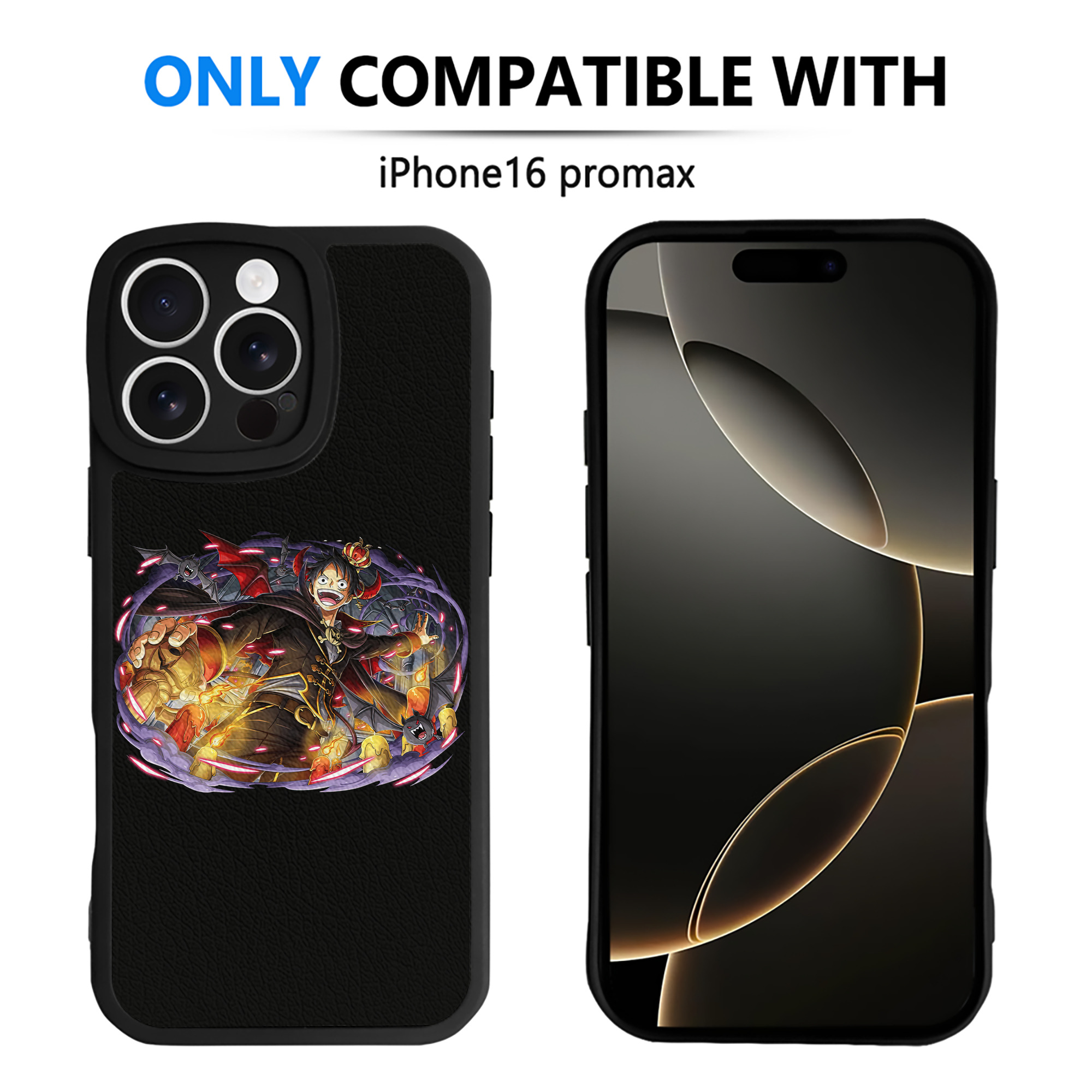 （画像用） ワンピース モンキー・D・ルフィ ONE PIECE Monkey D. Luffy 【iPhone 16シリーズ対応】シリコンスマホケース（レザー調） 材質：シリコン